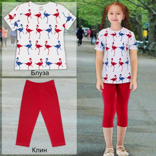 Комбинация 2 части (б/к) Фламинго