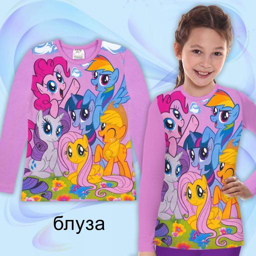 Блуза тънка Малкото Пони във виолетово