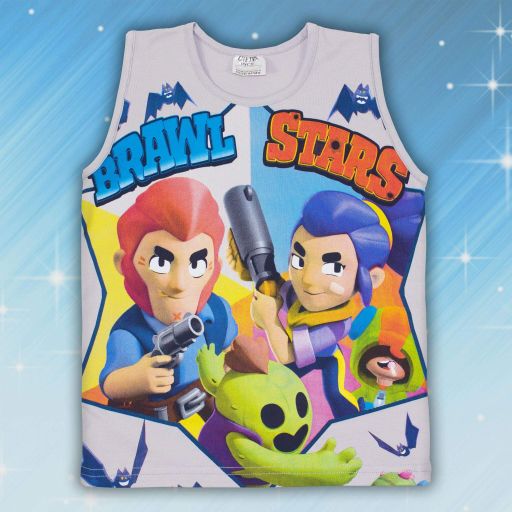 Тениска без ръкав Brawl Stars в сиво
