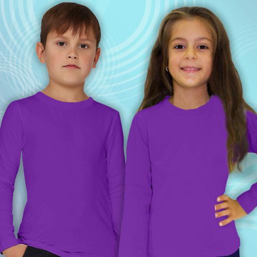 Блуза тънка едноцветна в тъмновиолетово