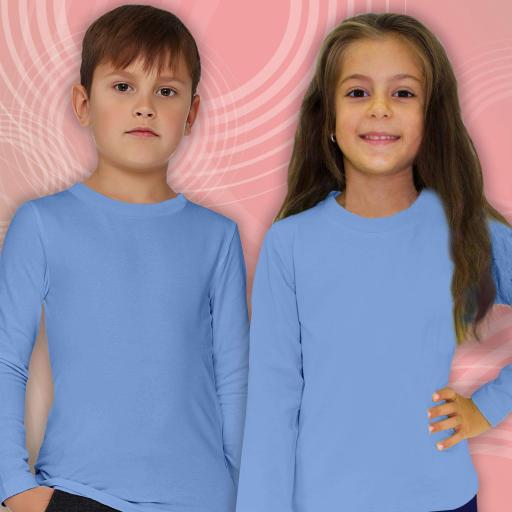 Блуза тънка едноцветна в светлосиньо