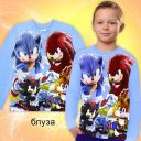 Блуза плътна Супер Соник в синьо
