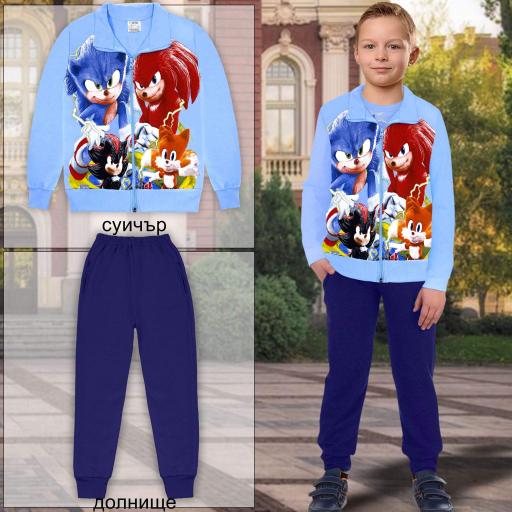 Комплект 2 части (с/д) Супер Соник в синьо
