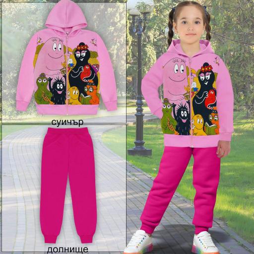 Комплект дебела вата 2 части (с/д) Барбарони в розово