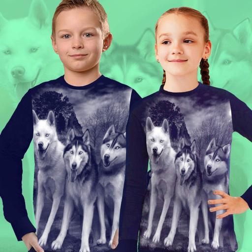 Блуза тънка с хъски в тъмносиньо