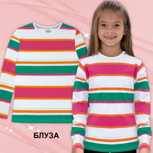 Блуза тънка райе цветна