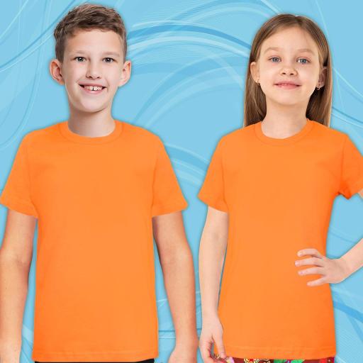 Тениска едноцветна в оранжево