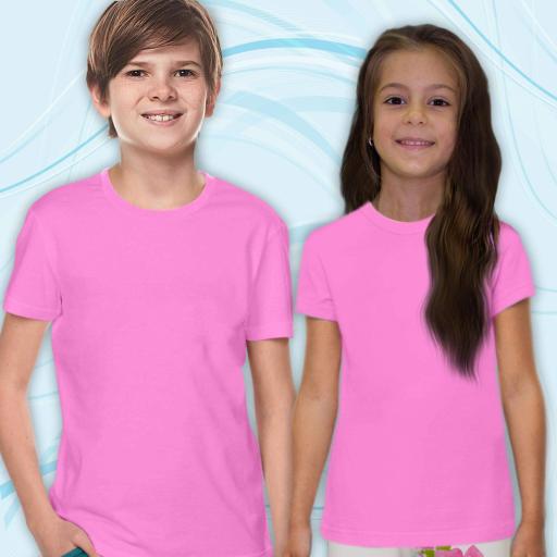 Тениска едноцветна в розово