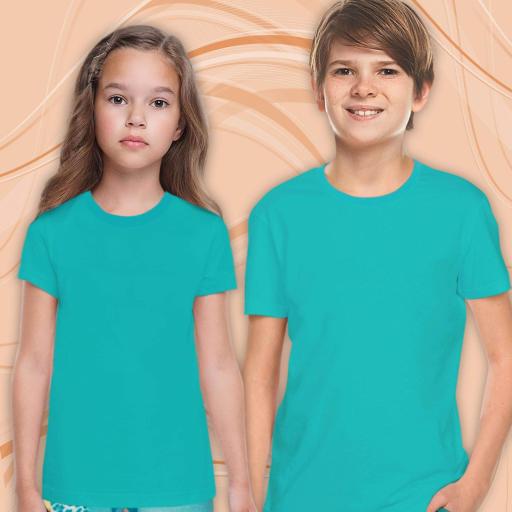 Тениска едноцветна в морскосиньо