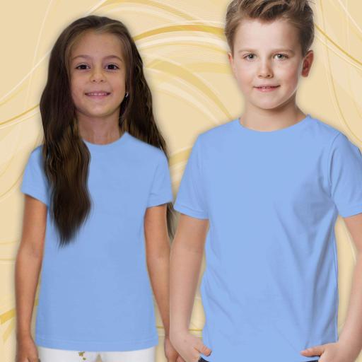 Тениска едноцветна в синьо