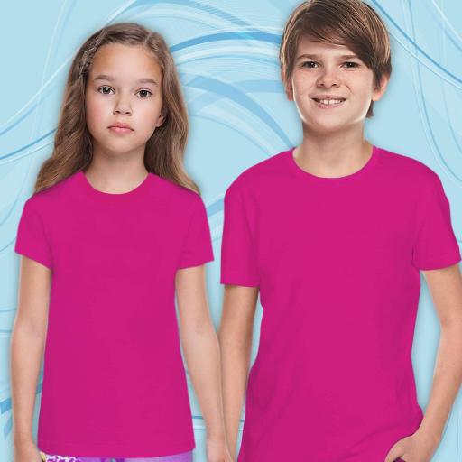 Тениска едноцветна в циклама