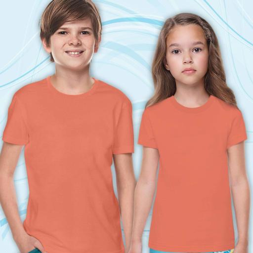 Тениска едноцветна в праскова