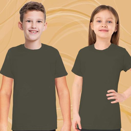 Тениска едноцветна в тъмно хаки