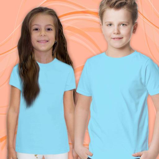 Тениска едноцветна в светлосиньо