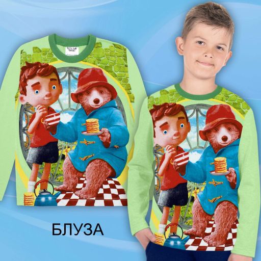 Блуза тънка с Падинктън в резеда