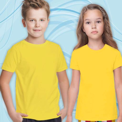 Тениска едноцветна в патешко жълто