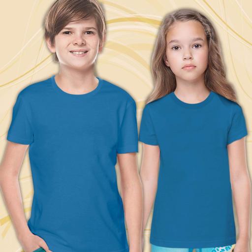 Тениска едноцветна в кралско синьо