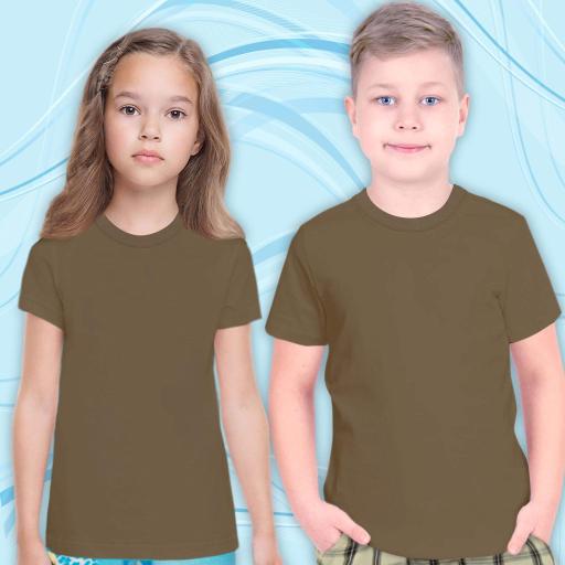 Тениска едноцветна в кафяво