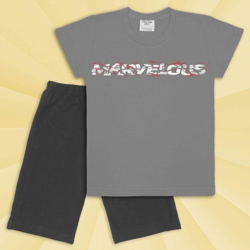 Комбинация 2 части (т/б) MARVELOUS в сиво
