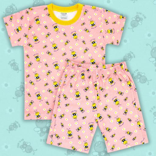 Пижама лято с пчелички в розово