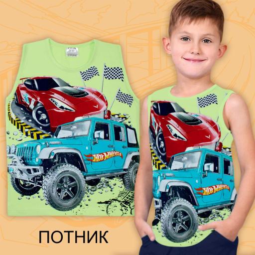 Тениска без ръкав Хот Уилс в резеда