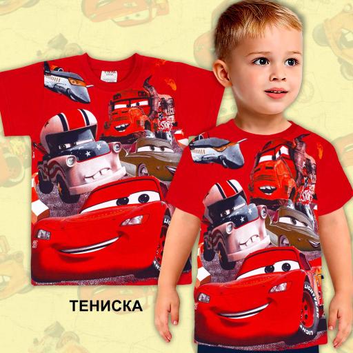 Тениска Маккуин в червено