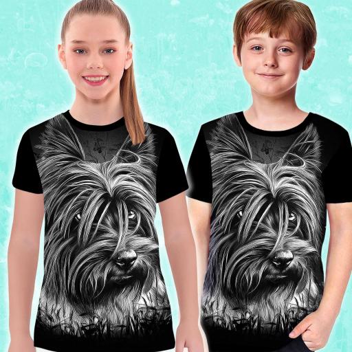 Тениска Йоркширски териер в черно