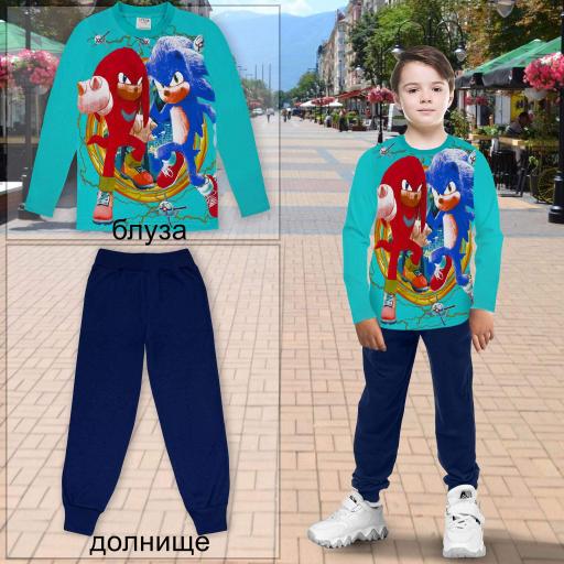 Комплект 2 части (б/д) Супер Соник в морскосиньо