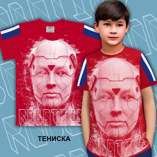 Тениска Роботика в червено