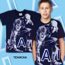 Тениска Робот AI в черно