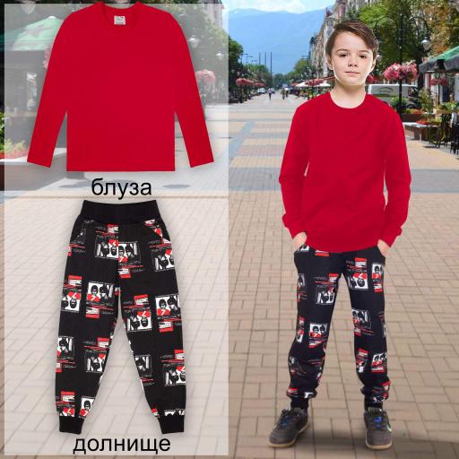 Комплект 2части (б/д) с долнище Street police в червено