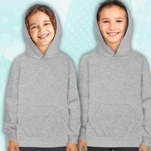 Худи (суичър ) в сив меланж