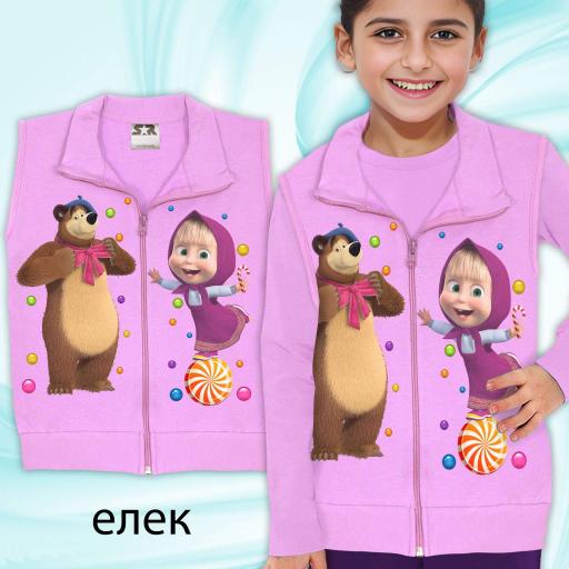 Елек с Маша и Мечока във виолетово