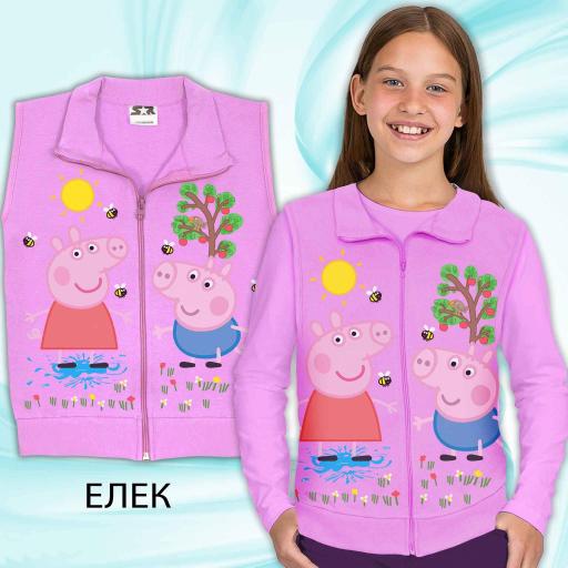 Елек с Пепа прасето във виолетово