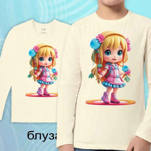 Блуза тънка Слънчево момиче в екрю