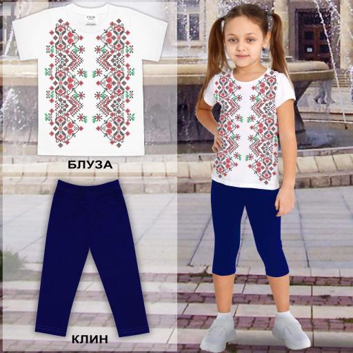 Комбинация 2 части (б/к) с фолклорни мотиви в бяло 2