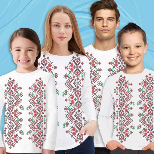 Блуза тънка с фолклорни български мотиви в бяло 2