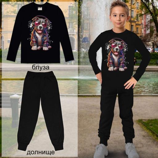 Комплект 2 части (б/д) Питбул в черно
