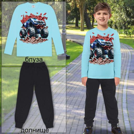 Комплект 2 части (б/д) джип офроуд в синьо