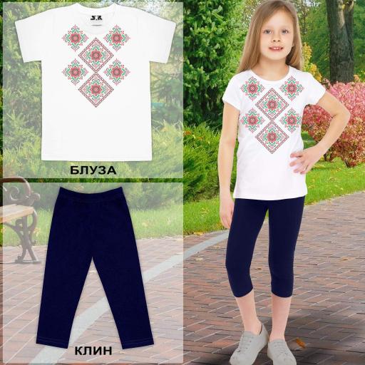 Комбинация 2 части (б/к) с фолклорни мотиви в бяло 7