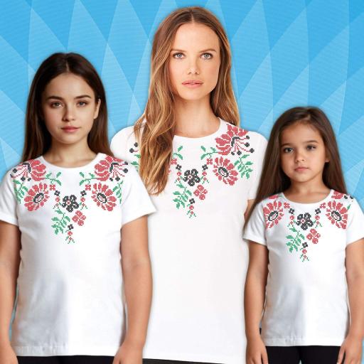 Тениска с фолклорни български мотиви в бяло 10