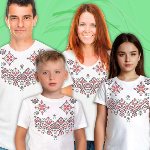 Тениска с фолклорни български мотиви в бяло 11