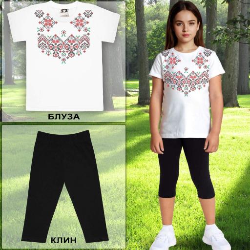 Комбинация 2 части (б/к) с фолклорни мотиви в бяло 11