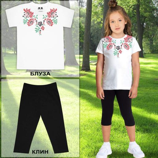 Комбинация 2 части (б/к) с фолклорни мотиви в бяло 10