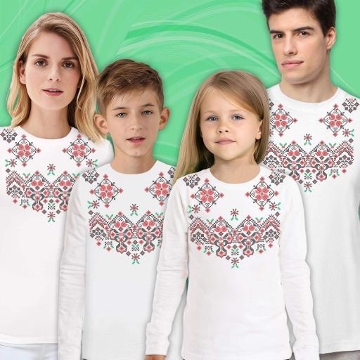 Блуза тънка с фолклорни български мотиви в бяло 11