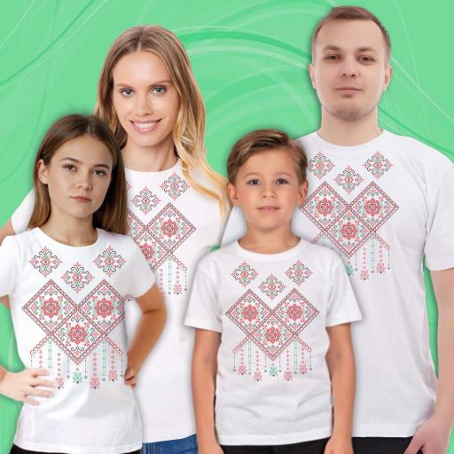 Тениска с фолклорни български мотиви в бяло 6