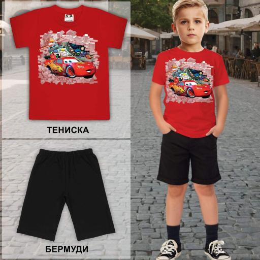 Комбинация 2 части (т/б) с Маккуин в червено