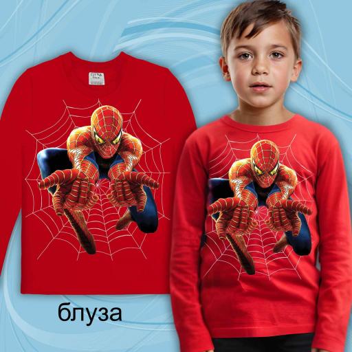 Блуза тънка Спайдърмен в червено 1