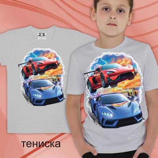 Тениска с Хот Уилс в сиво