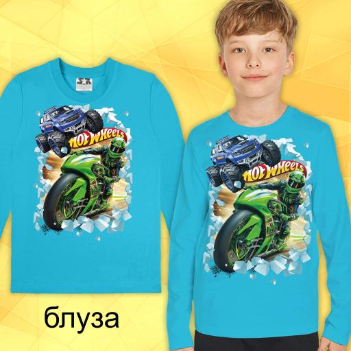 Блуза тънка Хот Уилс в наситеносиньо